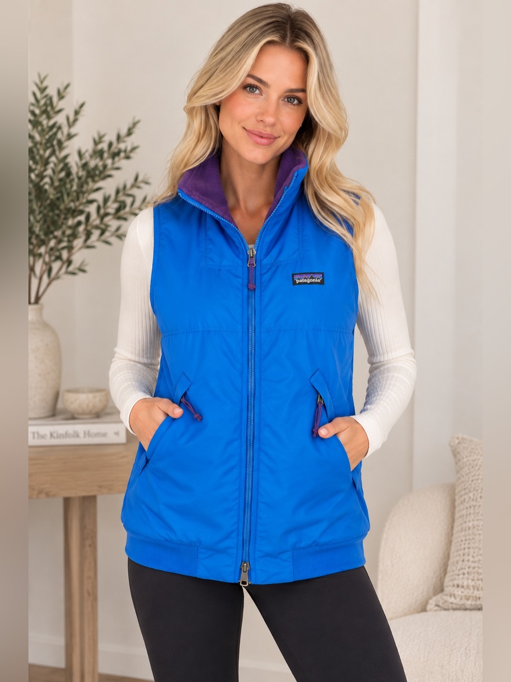 Patagonia Shelled Synchilla Reversible Vest Women's size small outdoor full zip